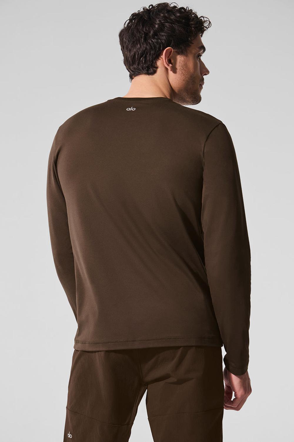 Alo Yoga Conquer Reform Crewneck Miesten Pitkähihainen Espresso | Suomi  5839-FIBJK