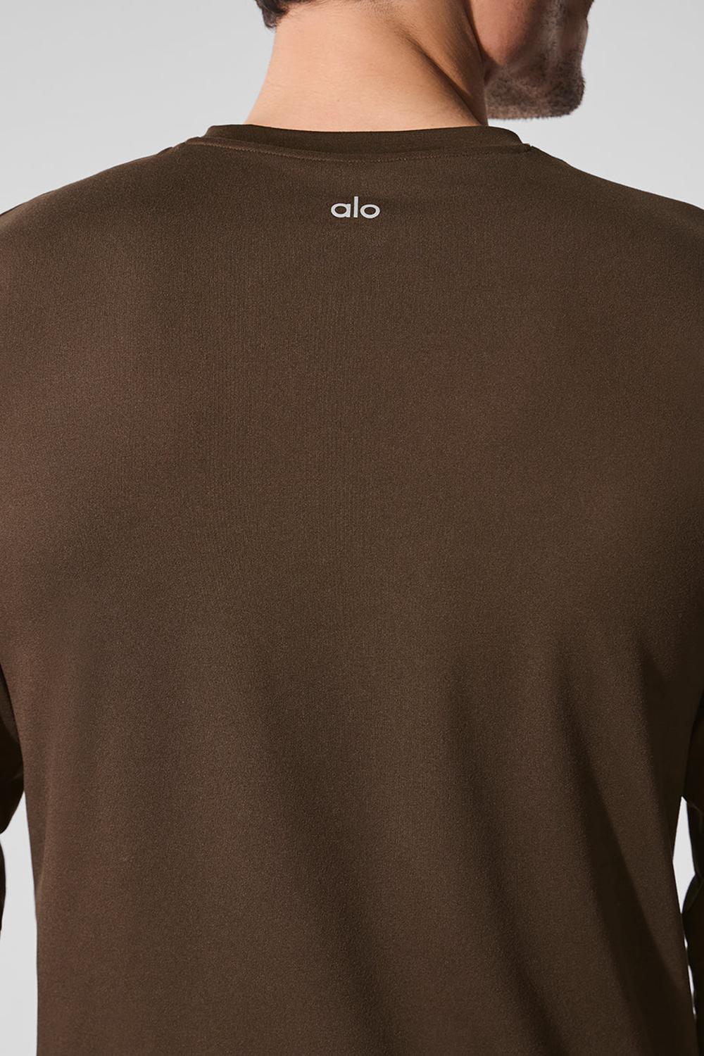 Alo Yoga Conquer Reform Crewneck Miesten Pitkähihainen Espresso | Suomi  5839-FIBJK