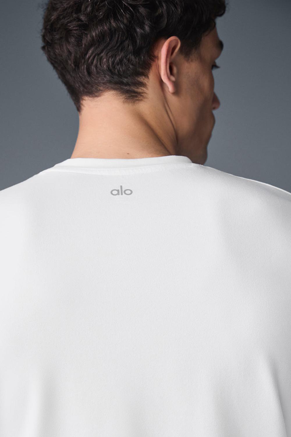 Alo Yoga Conquer Reform Crewneck Miesten Pitkähihainen Valkoinen | Suomi  1290-PDIJT