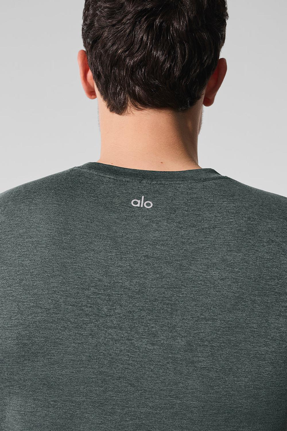 Alo Yoga Conquer Reform Crewneck Miesten Short Sleeve Vihreä | Suomi  0738-ORZUH
