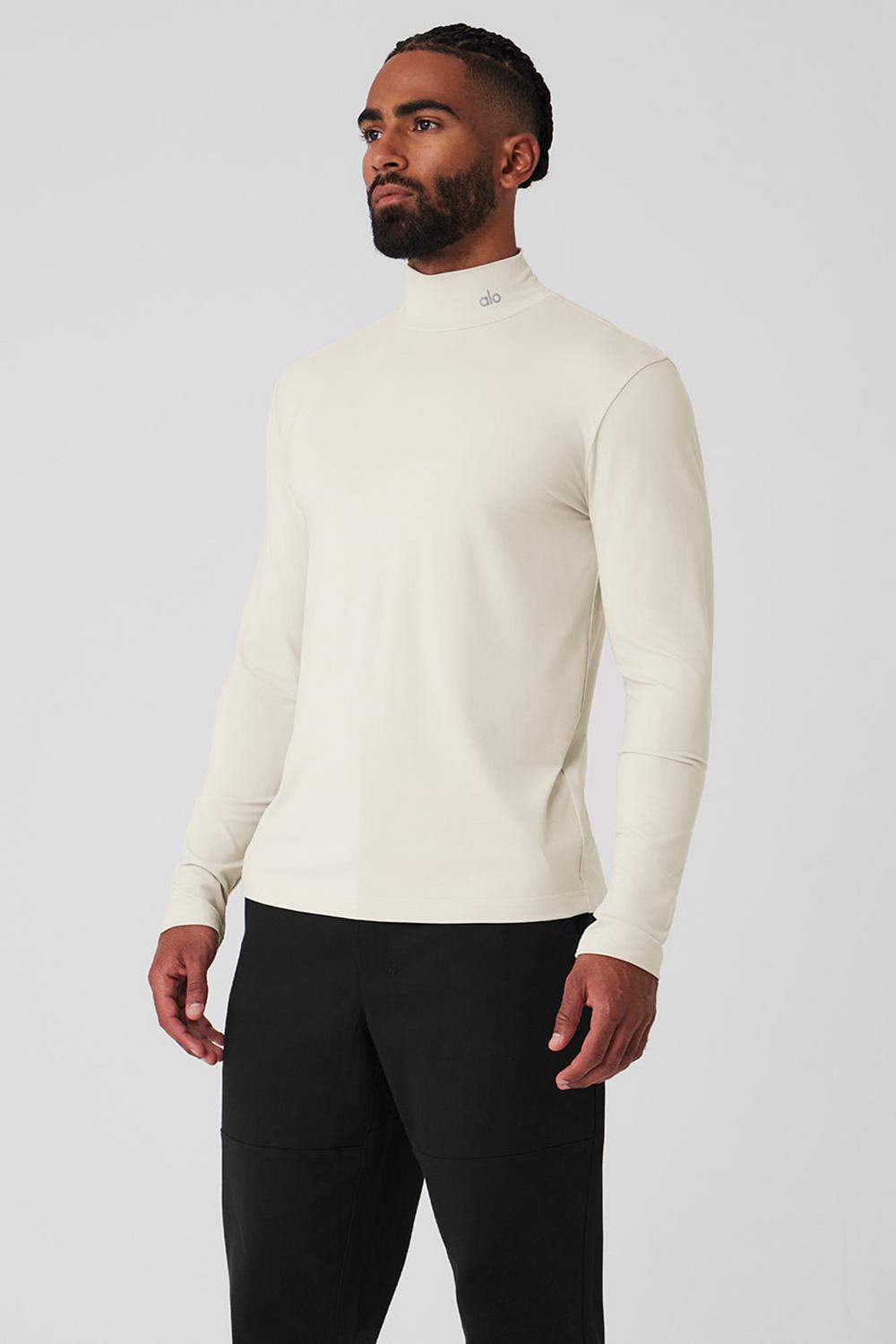 Alo Yoga Conquer Reform Mock Neck Miesten Pitkähihainen Bone | Suomi  3529-XFVUN