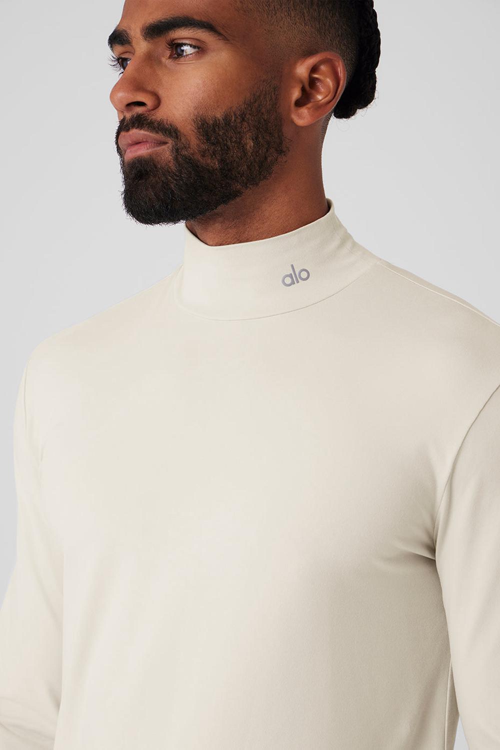 Alo Yoga Conquer Reform Mock Neck Miesten Pitkähihainen Bone | Suomi  3529-XFVUN