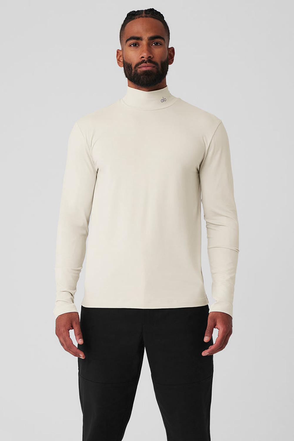 Alo Yoga Conquer Reform Mock Neck Miesten Pitkähihainen Bone | Suomi  3529-XFVUN