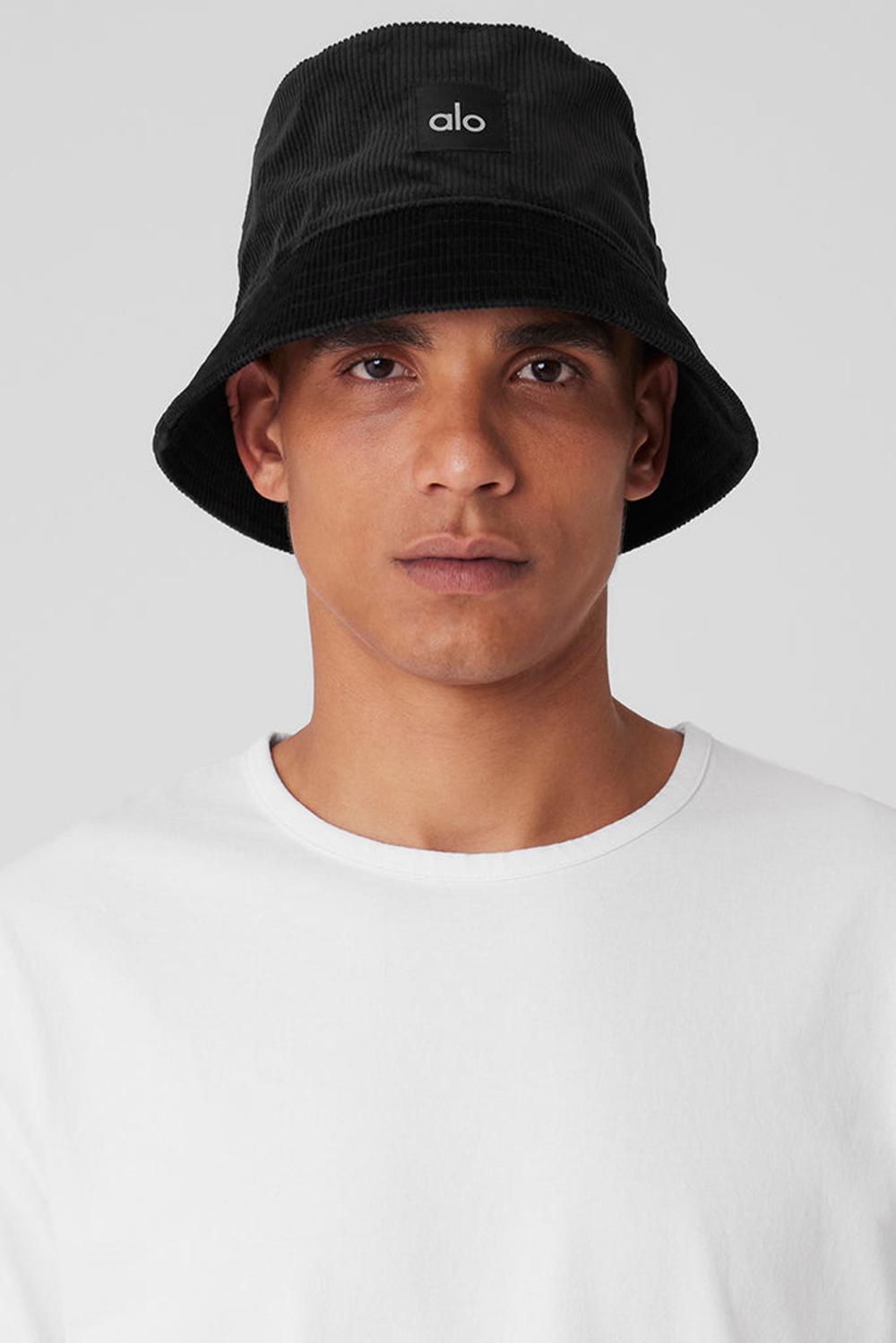Alo Yoga Corduroy Neighborhood Miesten Bucket Hattu Mustat | Suomi  0948-VPZDE