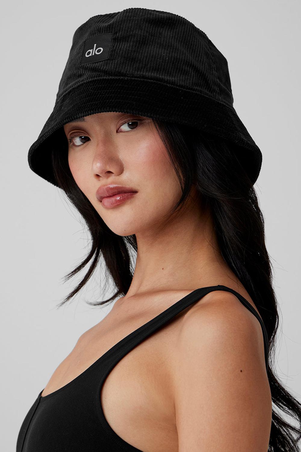 Alo Yoga Corduroy Neighborhood Naisten Bucket Hattu Mustat | Suomi  1769-GXSQU