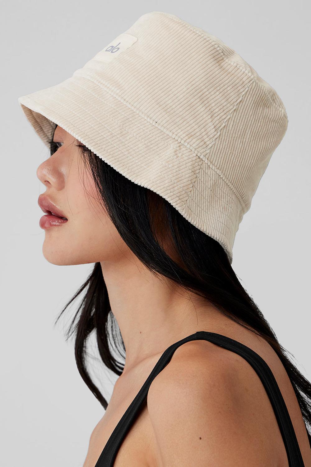 Alo Yoga Corduroy Neighborhood Naisten Bucket Hattu Bone | Suomi  9346-IMFEA