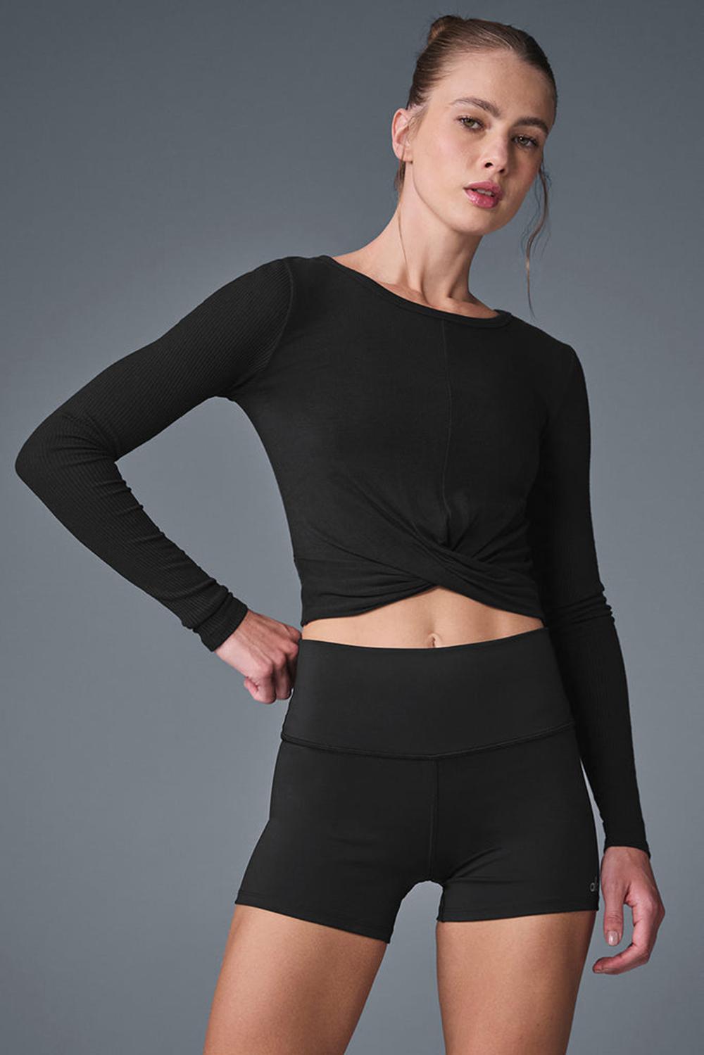 Alo Yoga Cover Top Tops Naisten Pitkähihainen Mustat | Suomi  6349-FKIZD