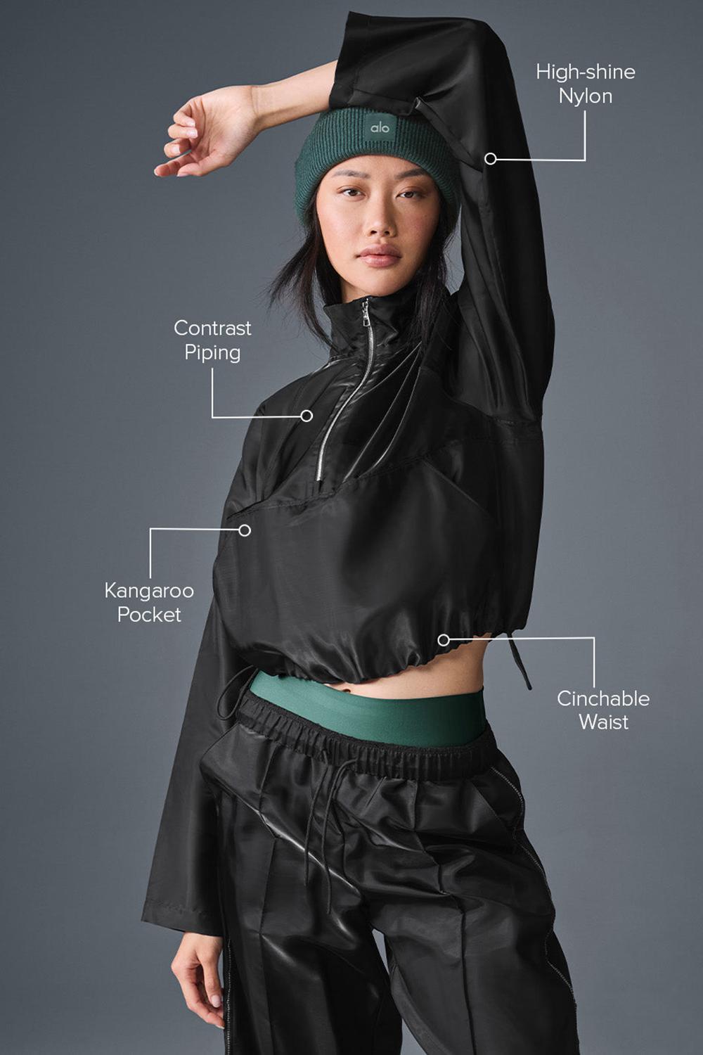 Alo Yoga Cropped Afterglow Naisten Villapusero Mustat | Suomi  1354-ORGUH