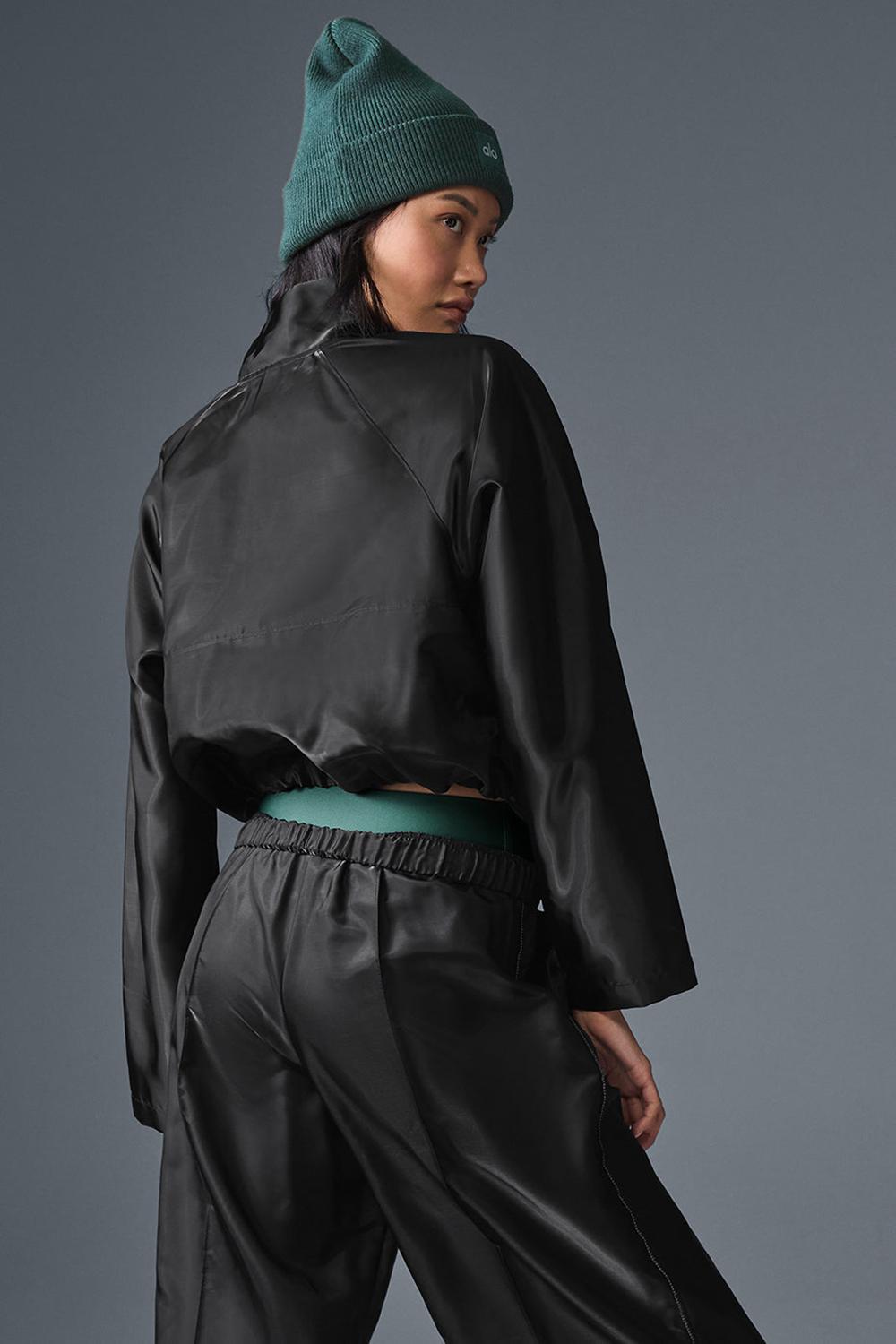 Alo Yoga Cropped Afterglow Naisten Villapusero Mustat | Suomi  1354-ORGUH