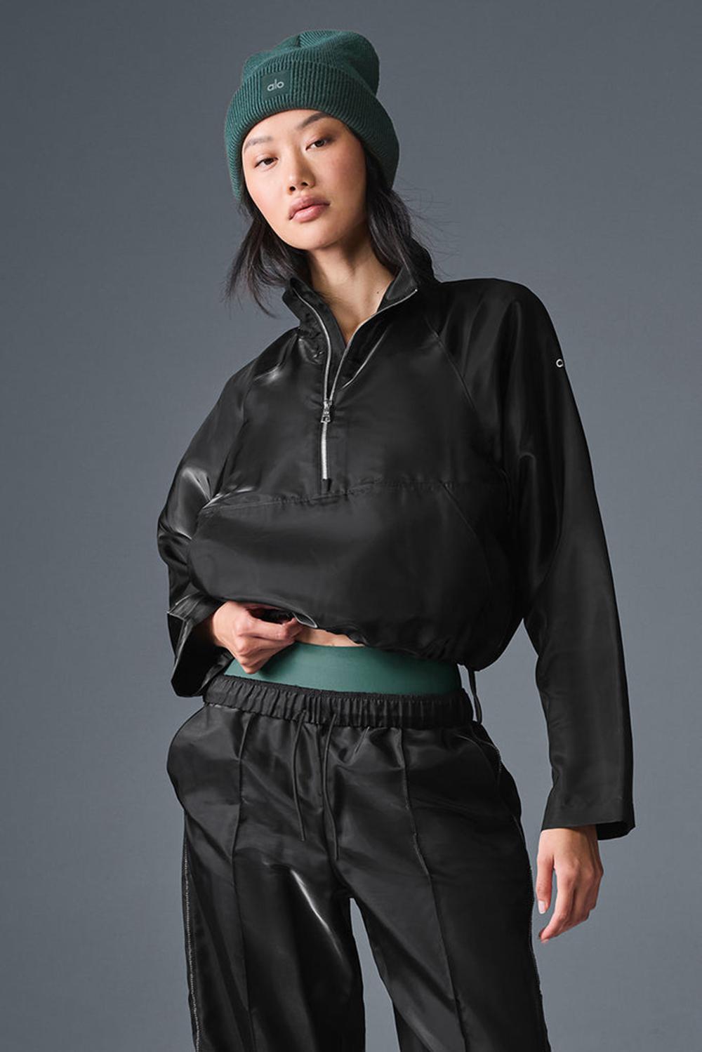 Alo Yoga Cropped Afterglow Naisten Villapusero Mustat | Suomi  1354-ORGUH