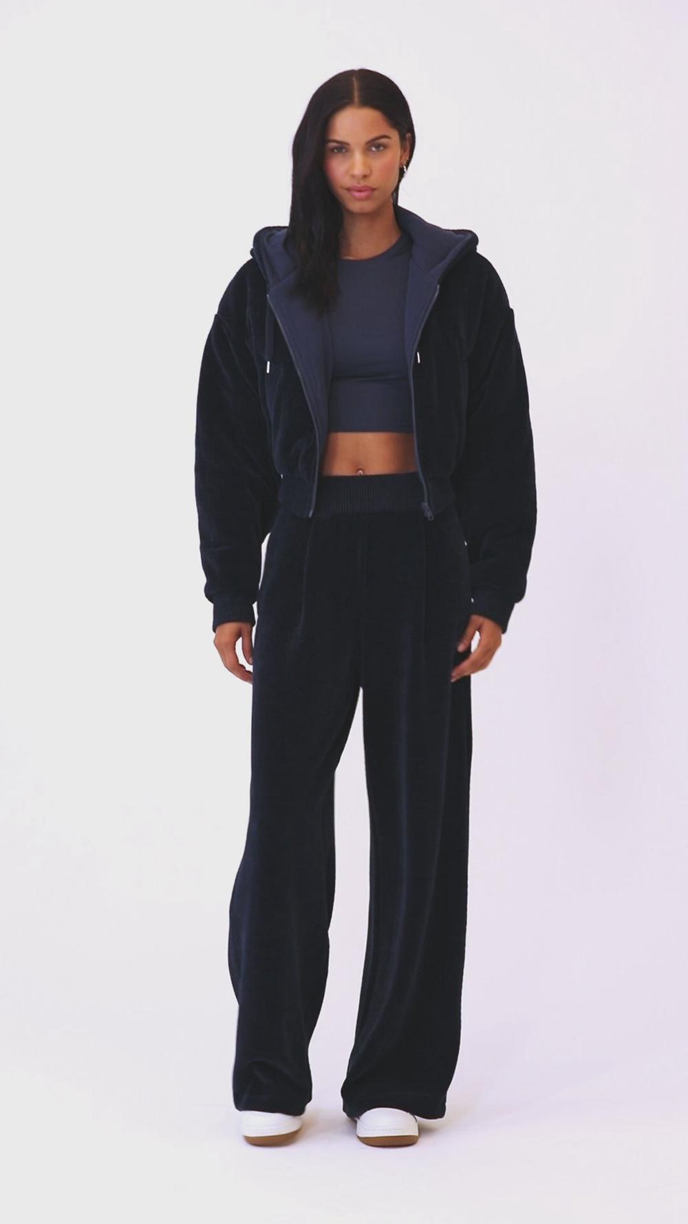 Alo Yoga Cropped Cozy Day Full Zip Naisten Takit Ivory | Suomi  6529-ATYOF