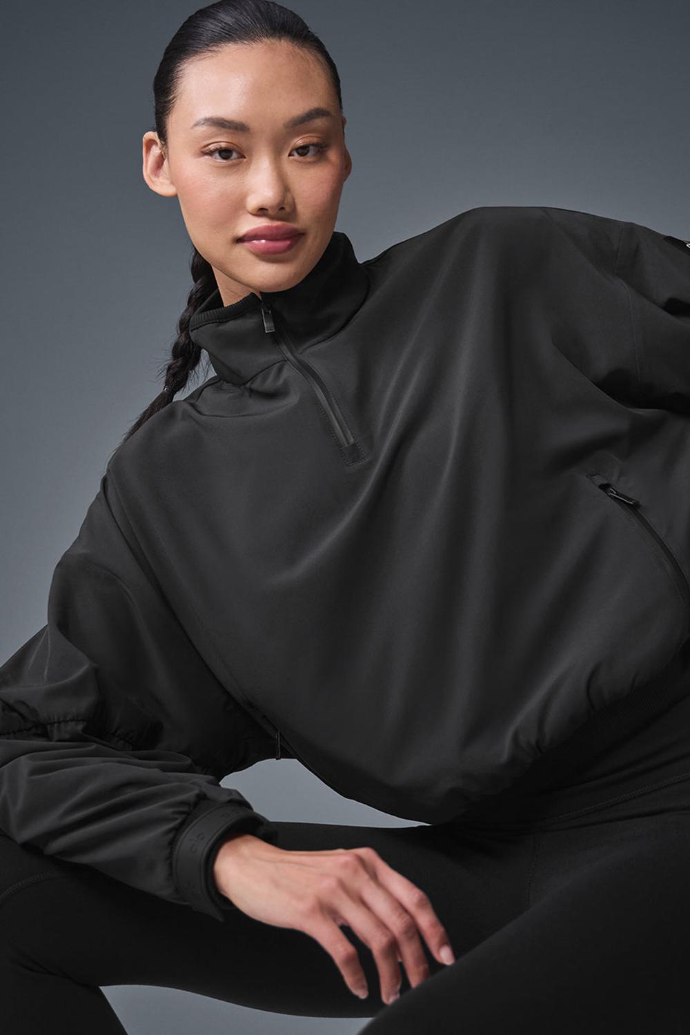 Alo Yoga Cropped Elevation Naisten Coverup Mustat | Suomi  8945-TEBJN