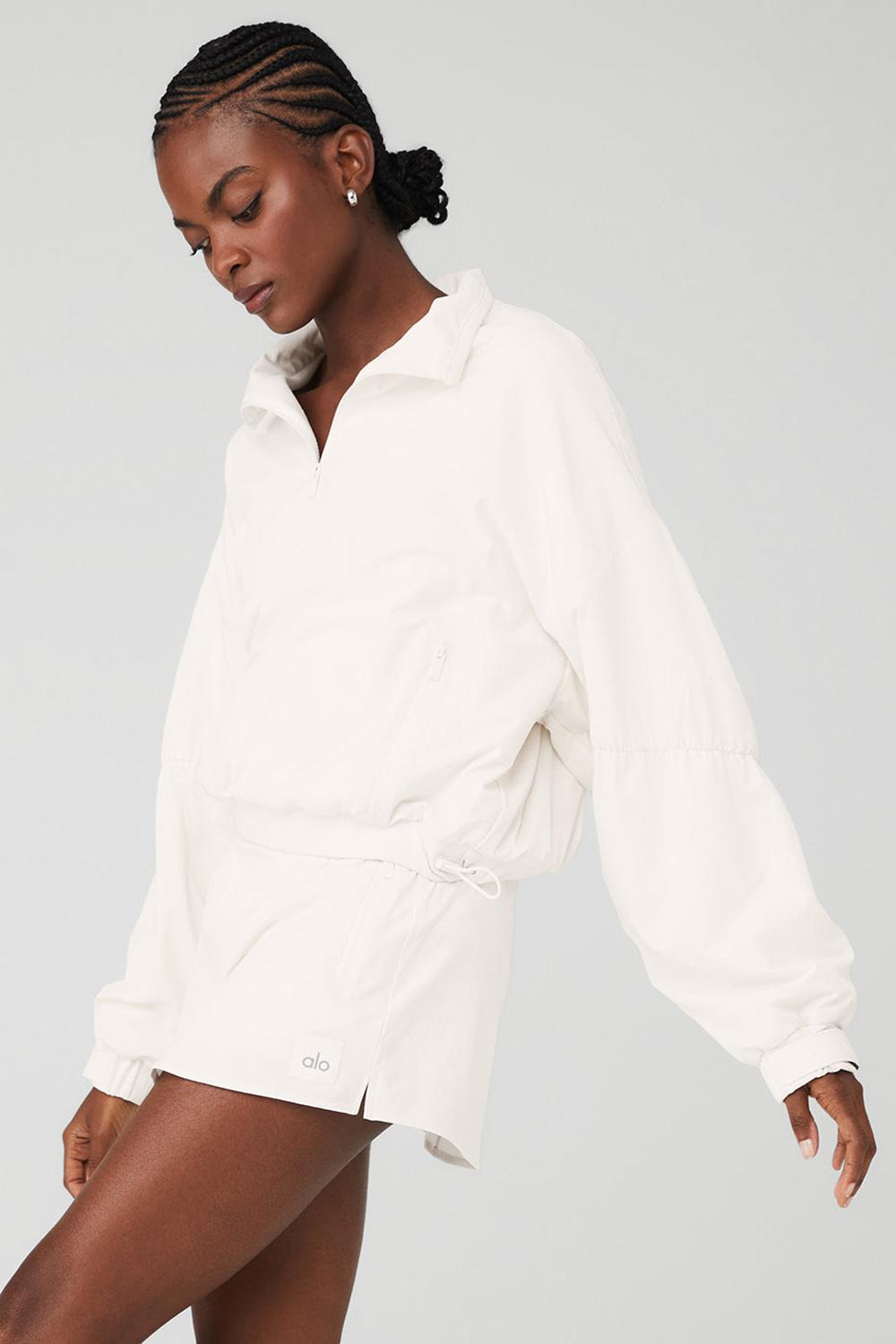 Alo Yoga Cropped Elevation Naisten Coverup Ivory | Suomi  8912-YXUEI