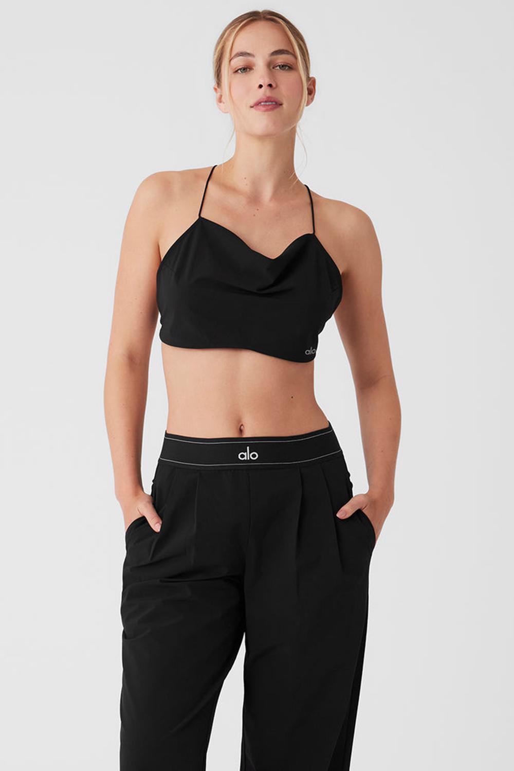 Alo Yoga Cropped Megastar Naisten Juoksupaidat Mustat | Suomi  5231-MJQUS