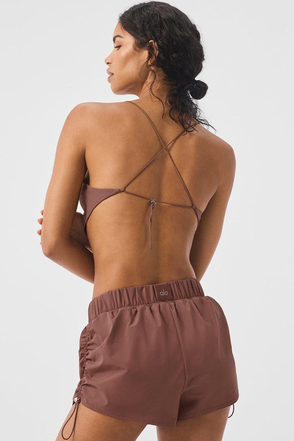 Alo Yoga Cropped Megastar Naisten Juoksupaidat Chestnut | Suomi  9317-ZEJMI
