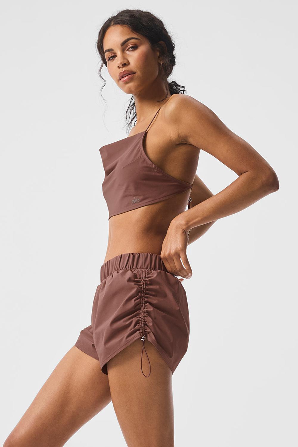 Alo Yoga Cropped Megastar Naisten Juoksupaidat Chestnut | Suomi  9317-ZEJMI