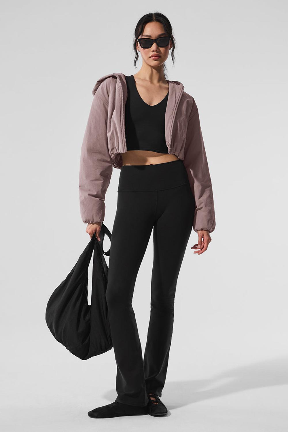 Alo Yoga Cropped Mountain Peak Full-Zip Naisten Huppari Mushroom | Suomi  0264-HBRDF