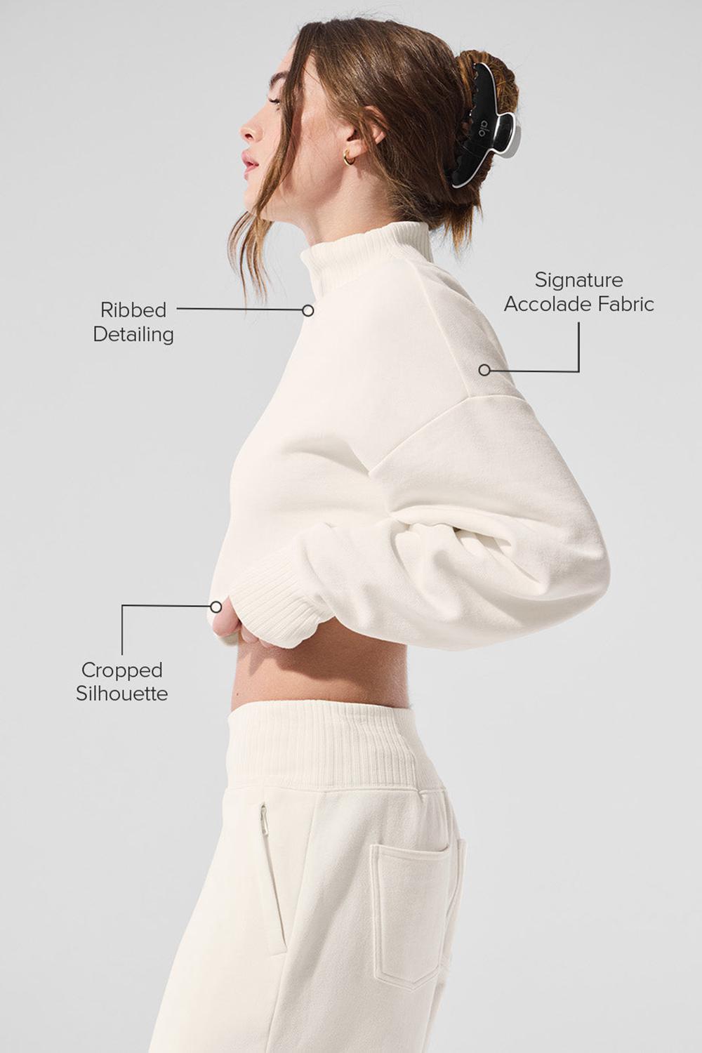 Alo Yoga Cropped Serenity Naisten Coverup Ivory | Suomi  5012-TQZIK