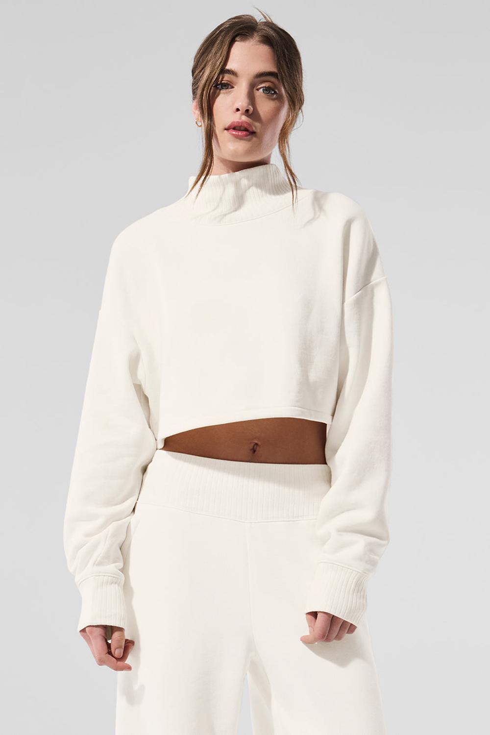 Alo Yoga Cropped Serenity Naisten Coverup Ivory | Suomi  5012-TQZIK