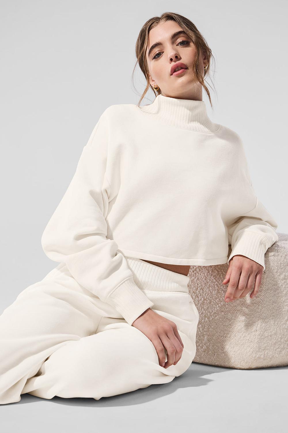 Alo Yoga Cropped Serenity Naisten Coverup Ivory | Suomi  5012-TQZIK