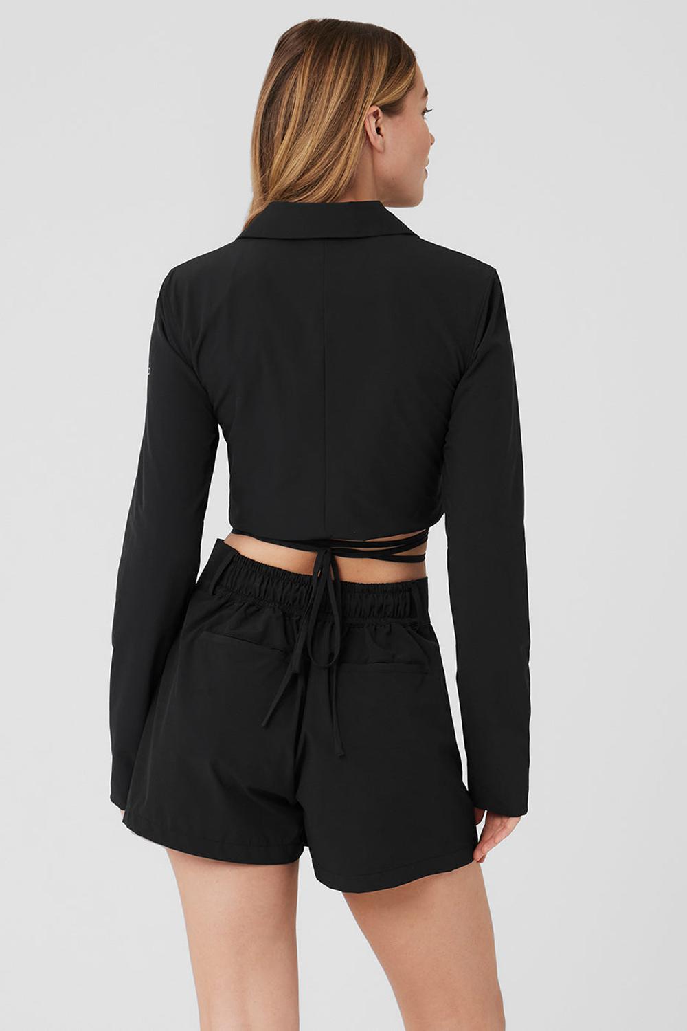 Alo Yoga Cropped Status Naisten Bleiseri Mustat | Suomi  0347-YADFL