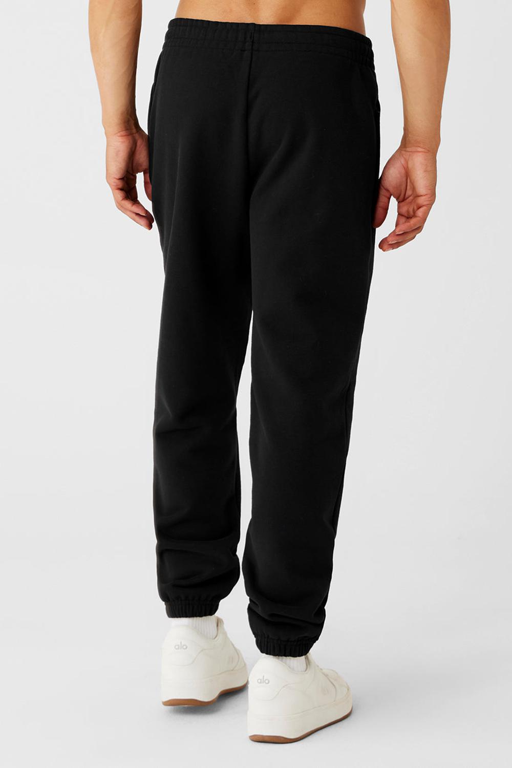 Alo Yoga Cuffed Renown Heavy Weight Miesten Collegehousut Mustat | Suomi  9754-HNUPO