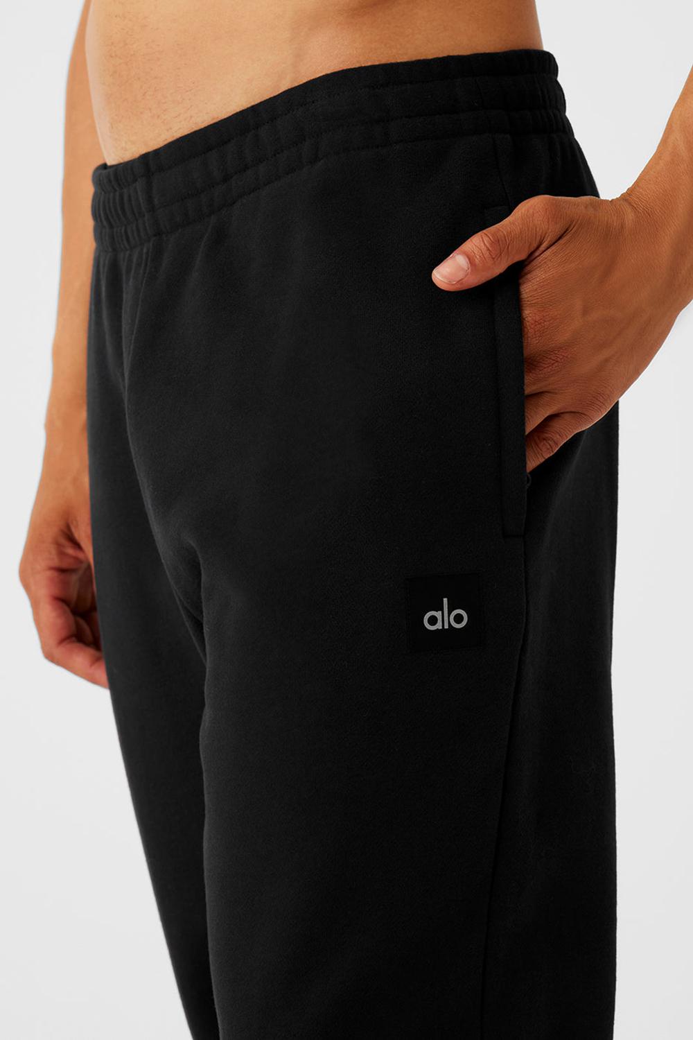 Alo Yoga Cuffed Renown Heavy Weight Miesten Collegehousut Mustat | Suomi  9754-HNUPO