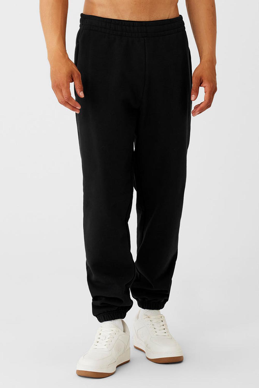 Alo Yoga Cuffed Renown Heavy Weight Miesten Collegehousut Mustat | Suomi  9754-HNUPO