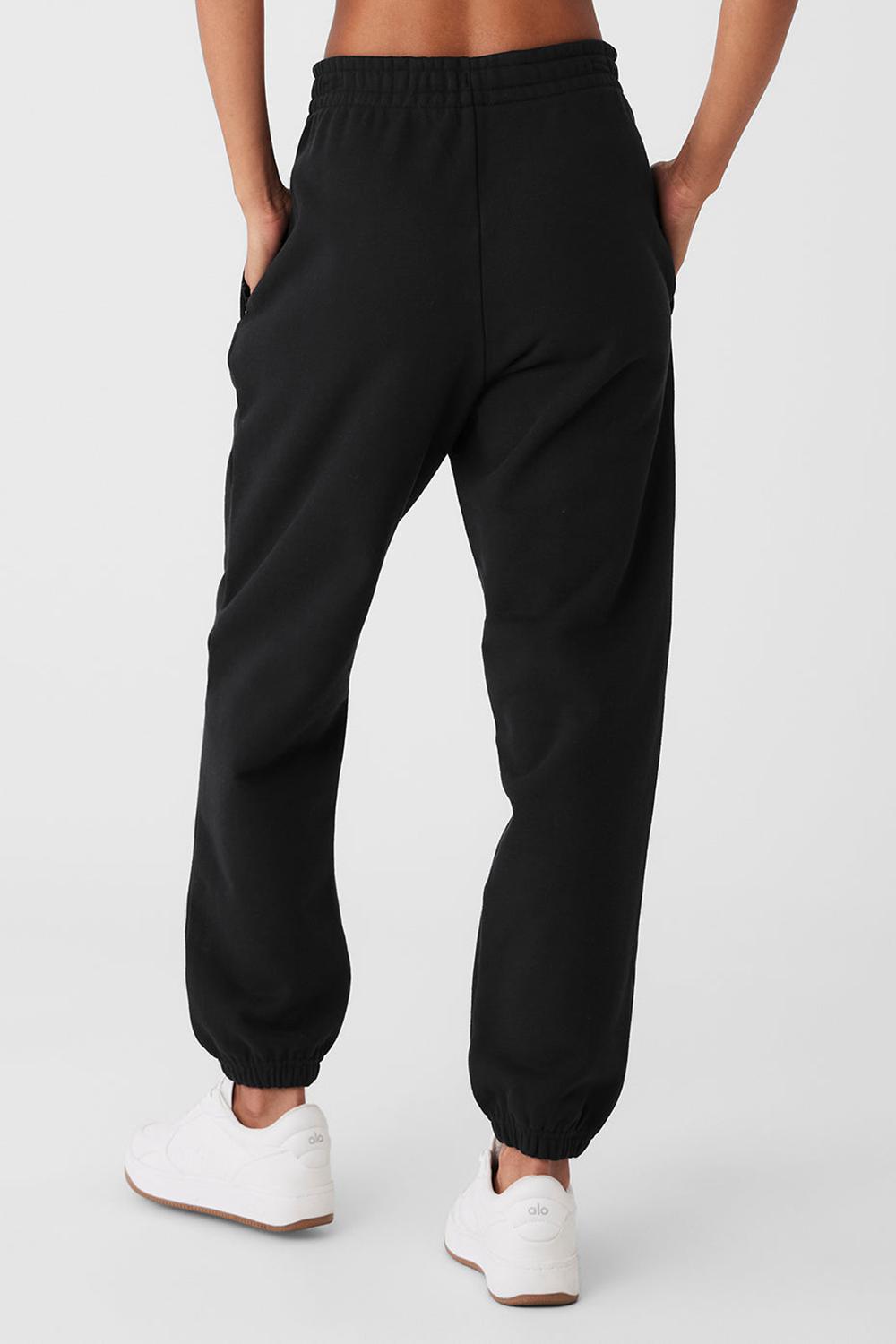 Alo Yoga Cuffed Renown Heavy Weight Naisten Collegehousut Mustat | Suomi  9354-APNZH