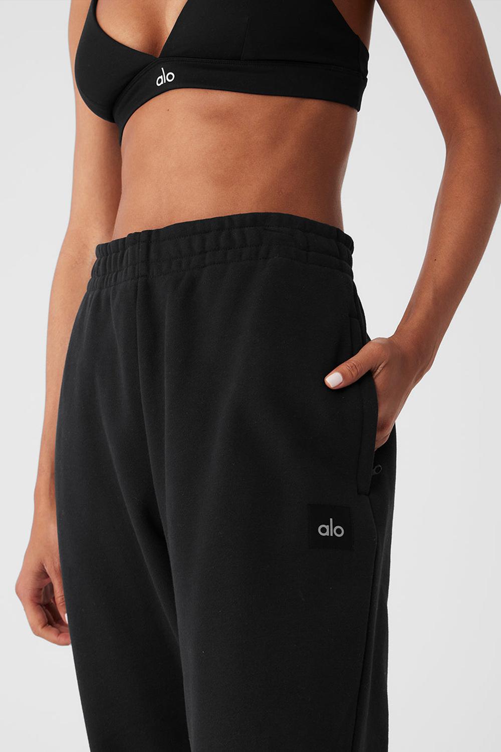 Alo Yoga Cuffed Renown Heavy Weight Naisten Collegehousut Mustat | Suomi  9354-APNZH