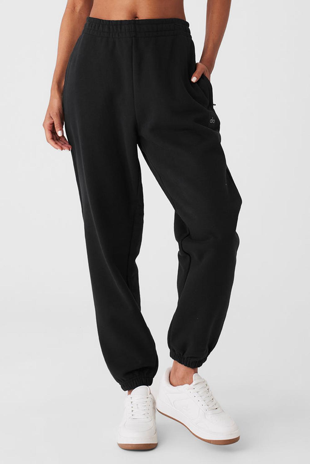 Alo Yoga Cuffed Renown Heavy Weight Naisten Collegehousut Mustat | Suomi  9354-APNZH