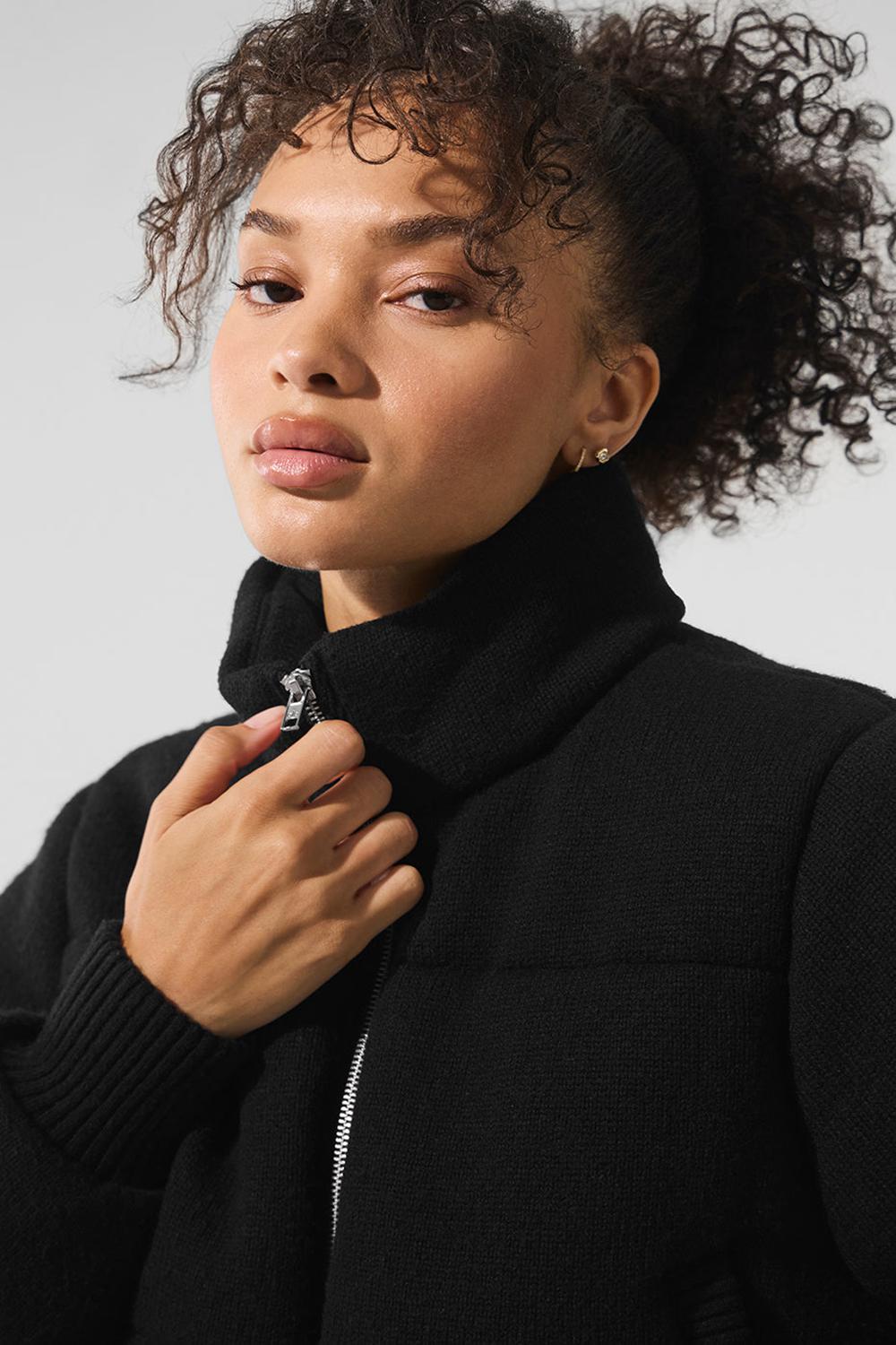 Alo Yoga Darling Sweater Naisten Puffer Takki Mustat | Suomi  9582-VLPSU