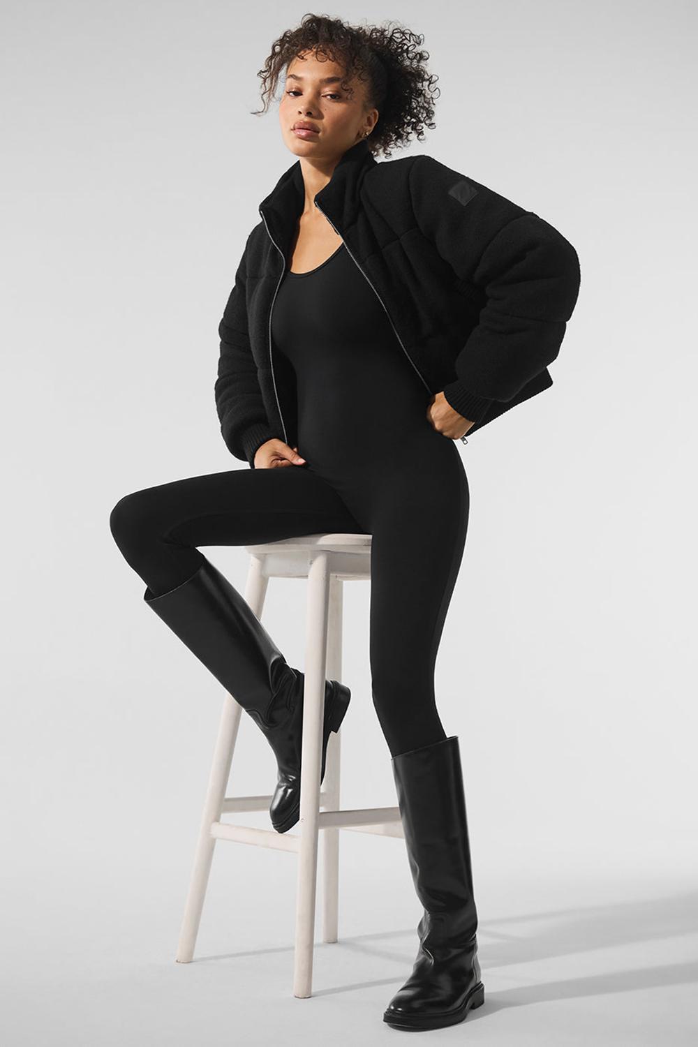 Alo Yoga Darling Sweater Naisten Puffer Takki Mustat | Suomi  9582-VLPSU
