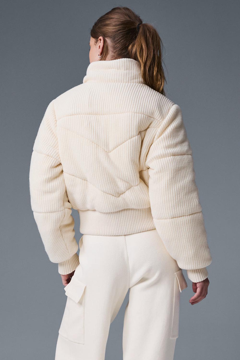 Alo Yoga Darling Sweater Naisten Puffer Takki Ivory | Suomi  6180-DICTV