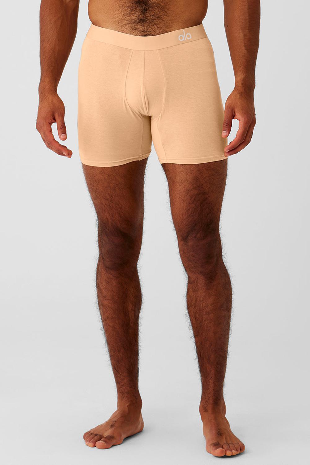 Alo Yoga Day and Night Miesten Boxer Champagne | Suomi  3546-AJSIT