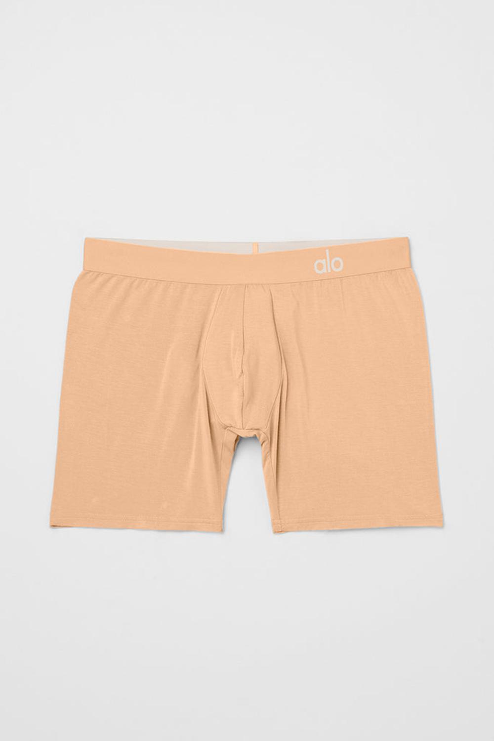 Alo Yoga Day and Night Miesten Boxer Champagne | Suomi  3546-AJSIT