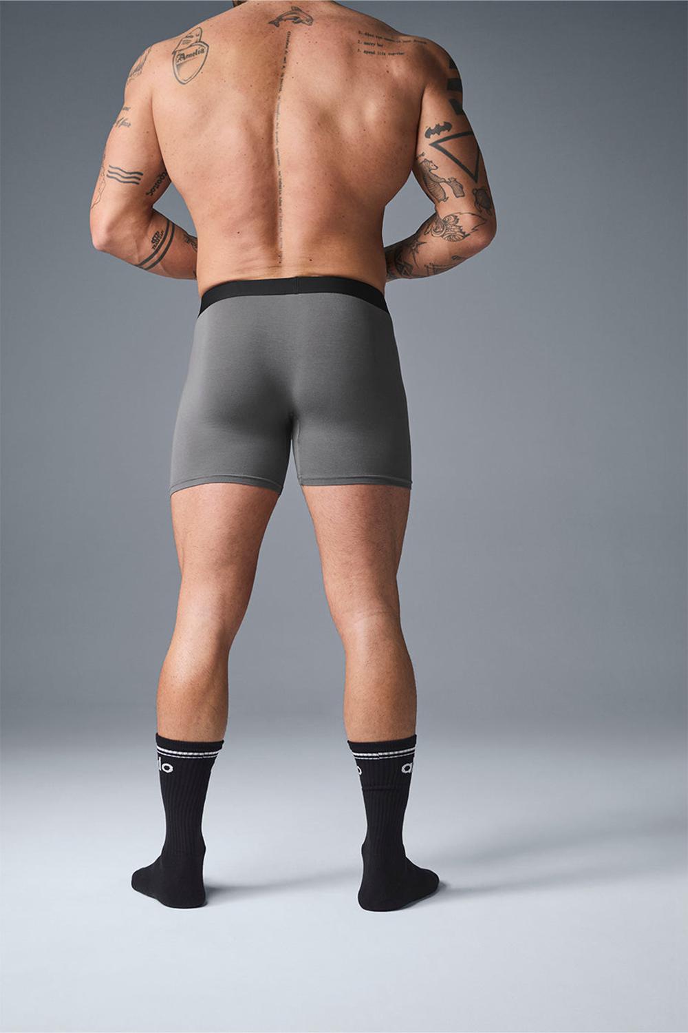 Alo Yoga Day and Night Miesten Boxer Harmaat | Suomi  5719-QXPHG