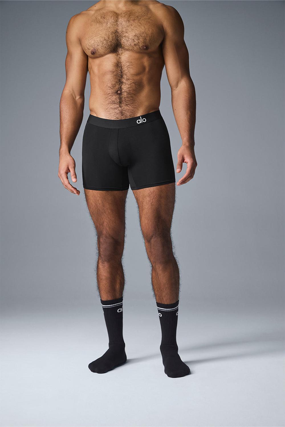 Alo Yoga Day and Night Miesten Boxer Mustat | Suomi  2149-RLPYK