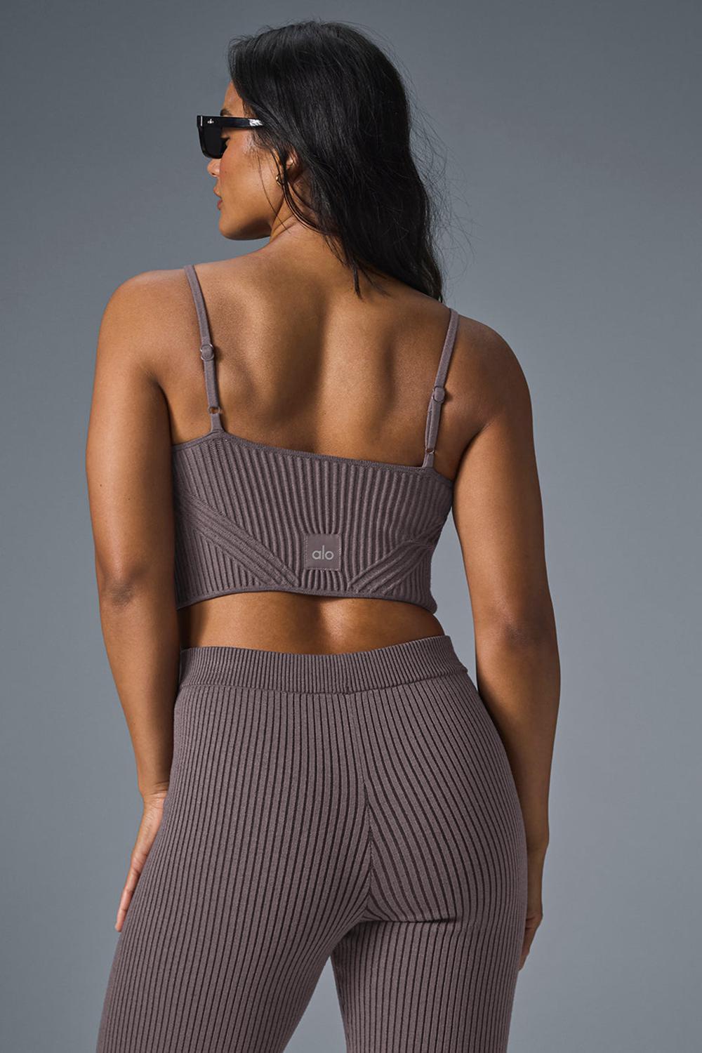 Alo Yoga Denim Knit Garter Naisten Juoksupaidat Mustat | Suomi  2504-YAFOP