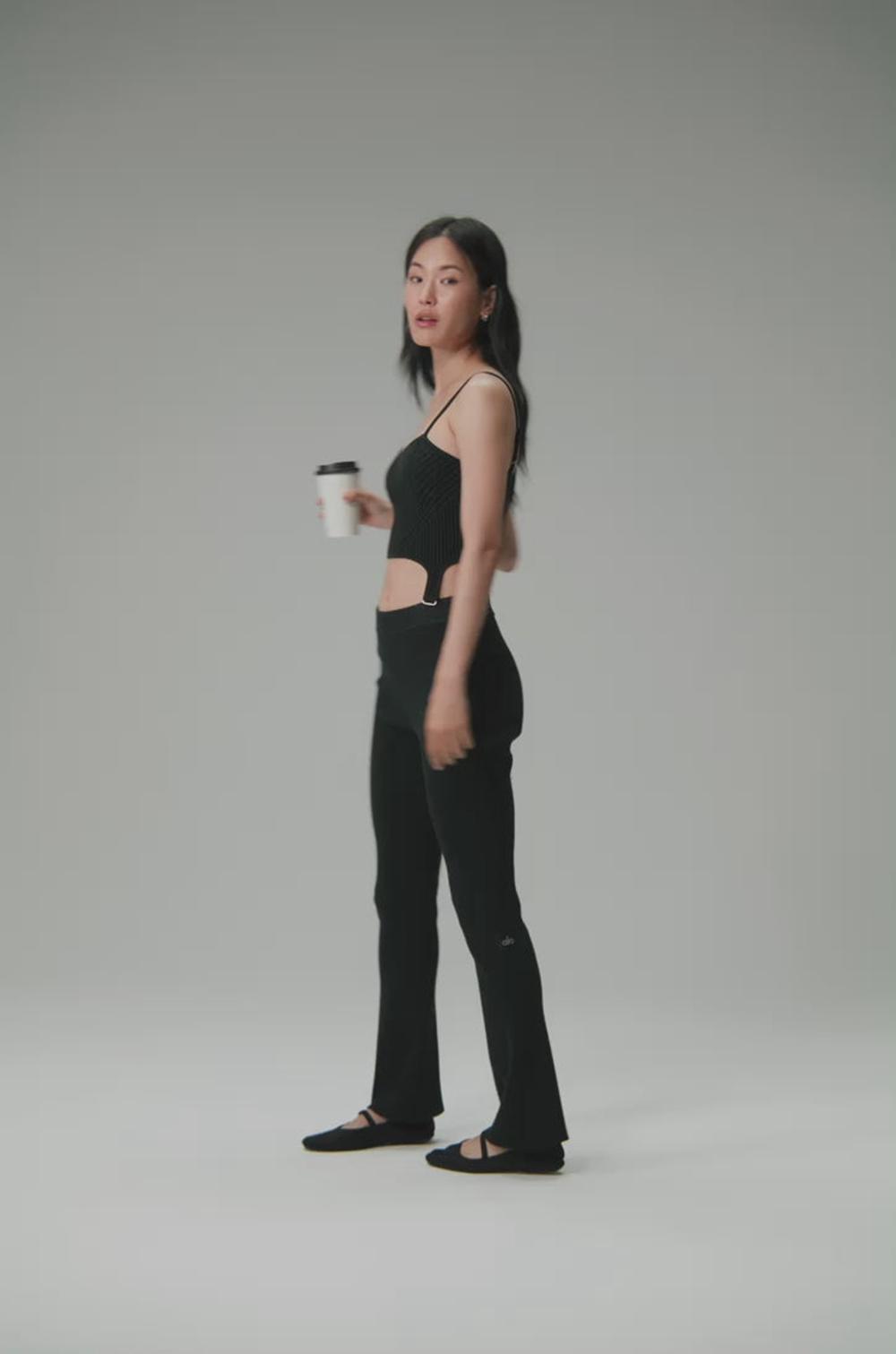 Alo Yoga Denim Knit Garter Naisten Juoksupaidat Harmaat | Suomi  9748-SBVPE