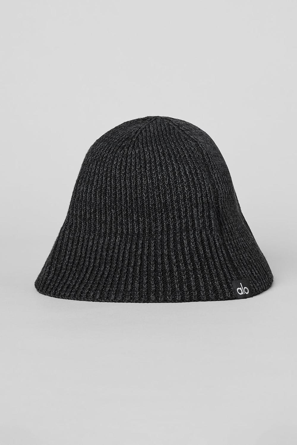 Alo Yoga Denim Knit Naisten Cloche Mustat | Suomi  3509-FXAJI