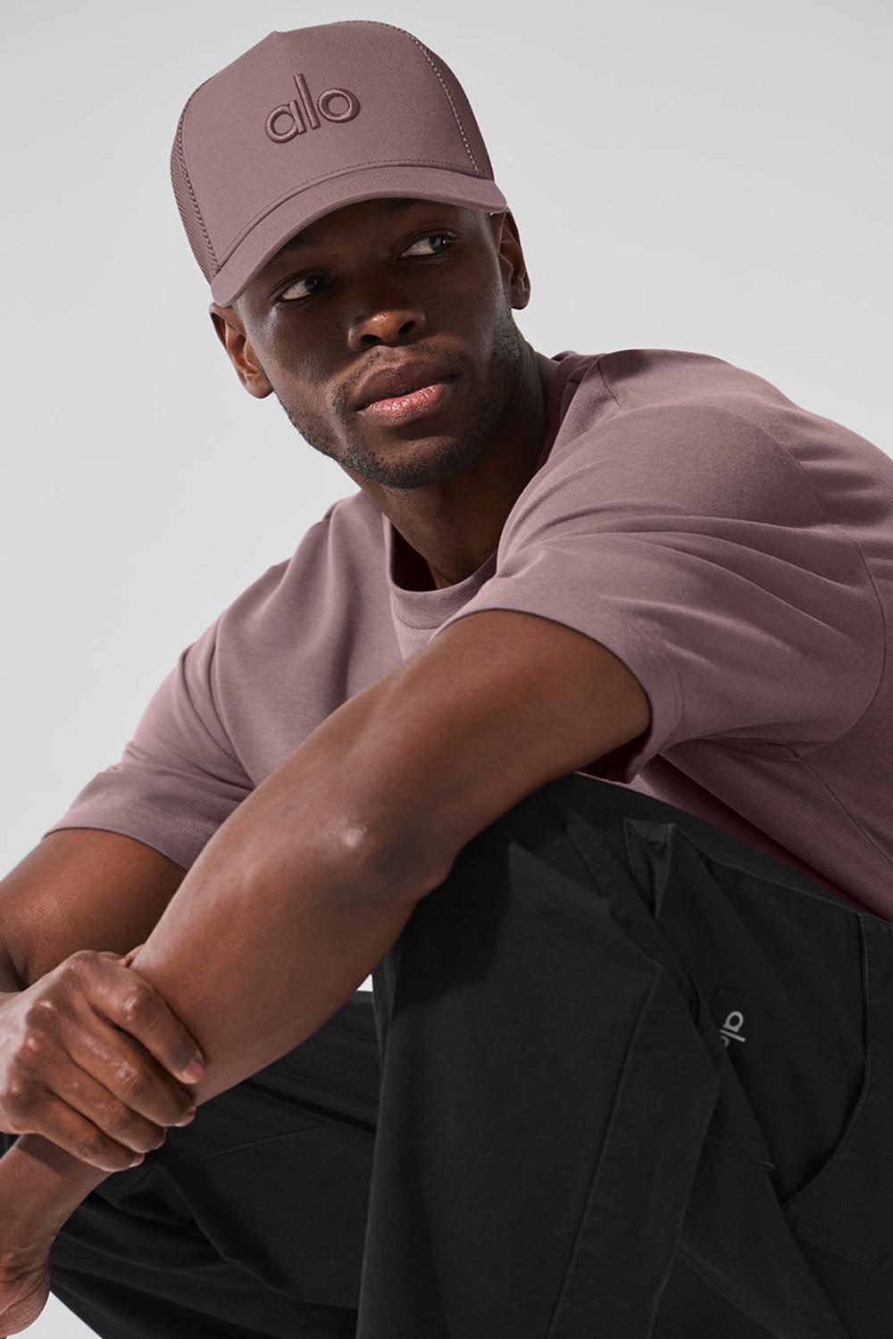 Alo Yoga District Miesten Trucker Lippis Mushroom | Suomi  6302-AOPKH