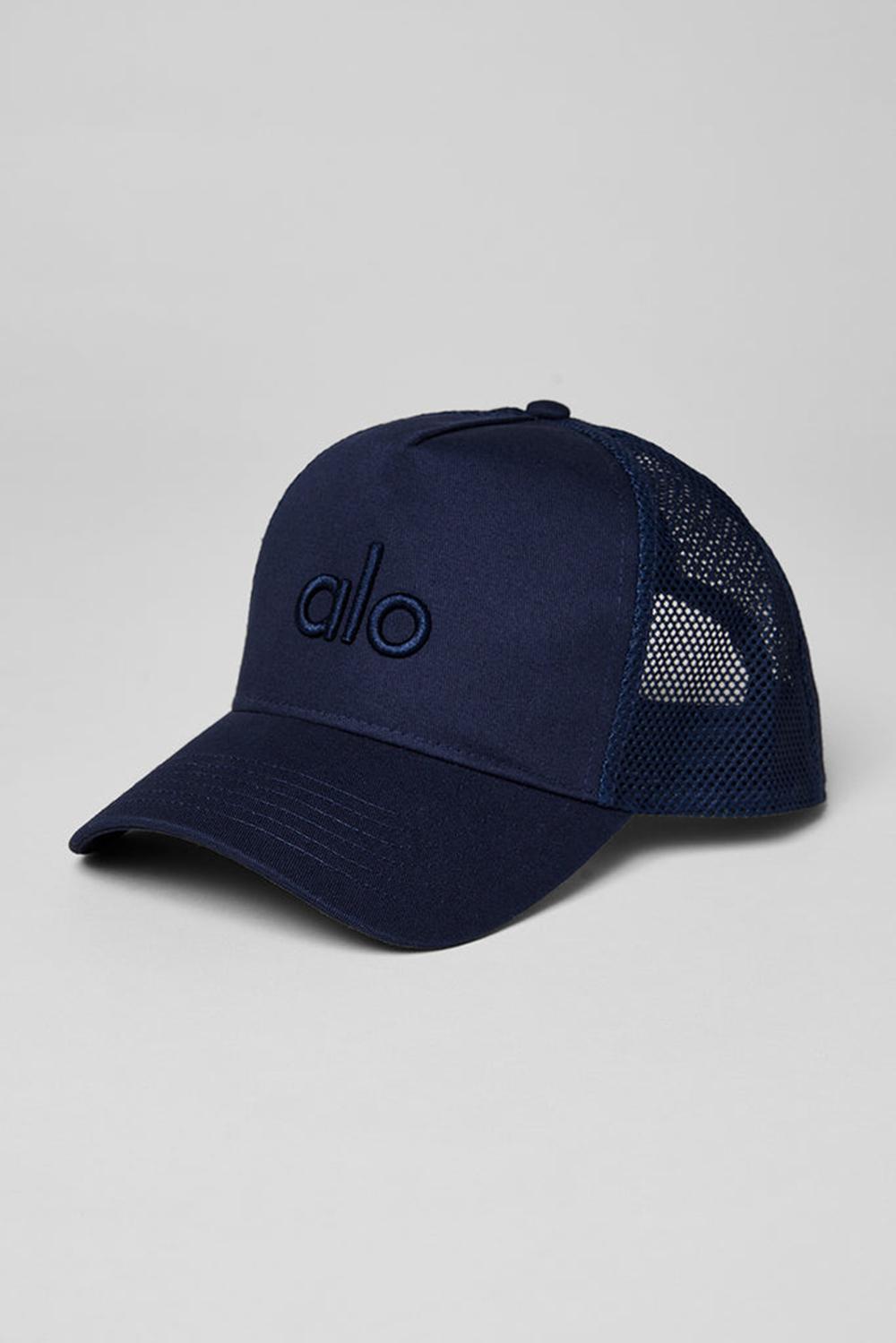 Alo Yoga District Miesten Trucker Lippis Laivastonsininen | Suomi  8907-DZGAT