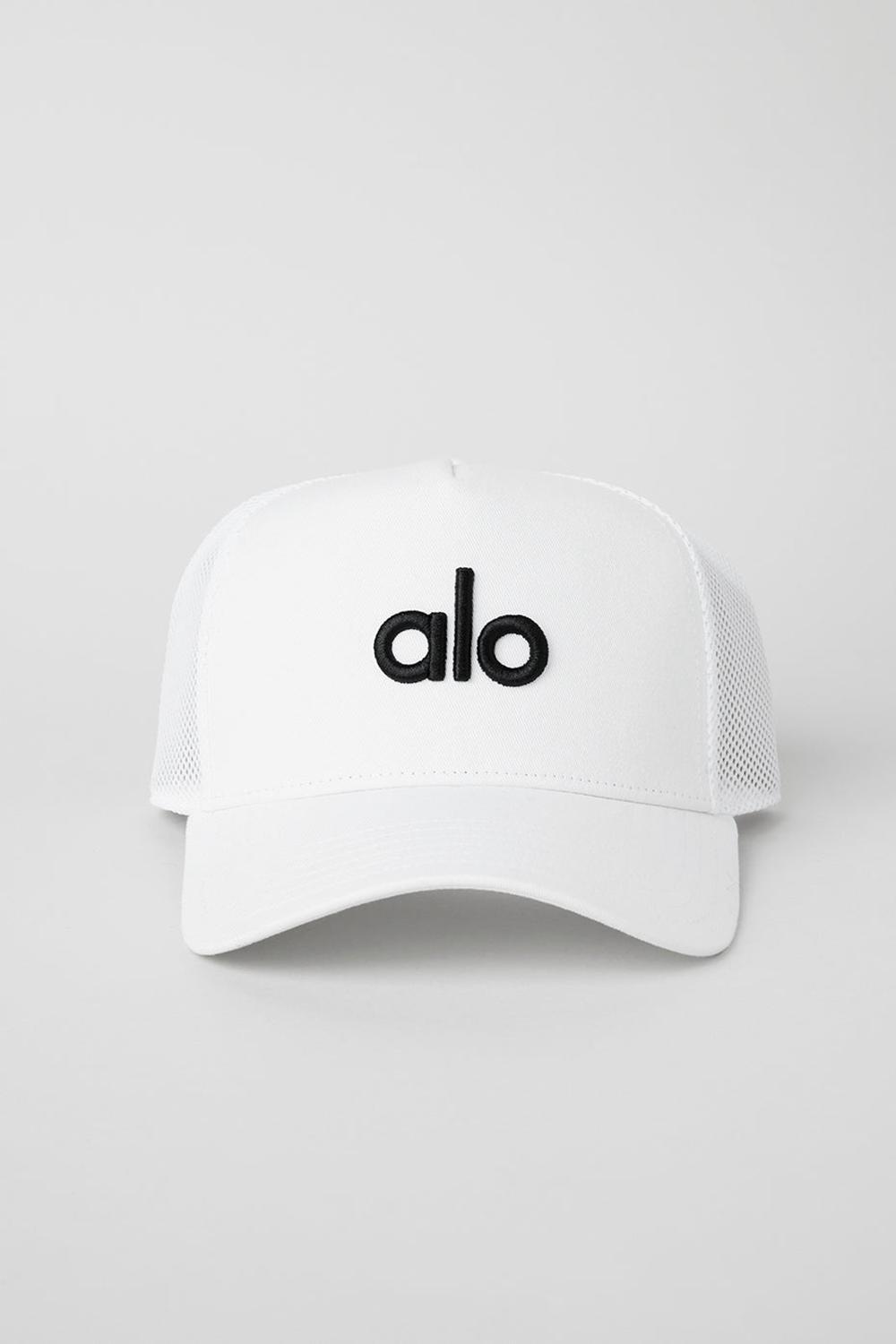 Alo Yoga District Naisten Trucker Lippis Valkoinen Mustat | Suomi  5176-QMOWY