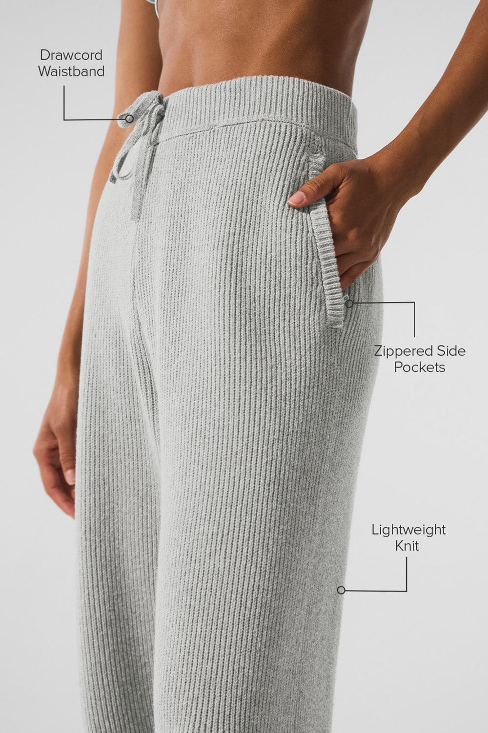 Alo Yoga Domain Rib Knit Naisten Collegehousut Harmaat | Suomi  6148-ECTPB