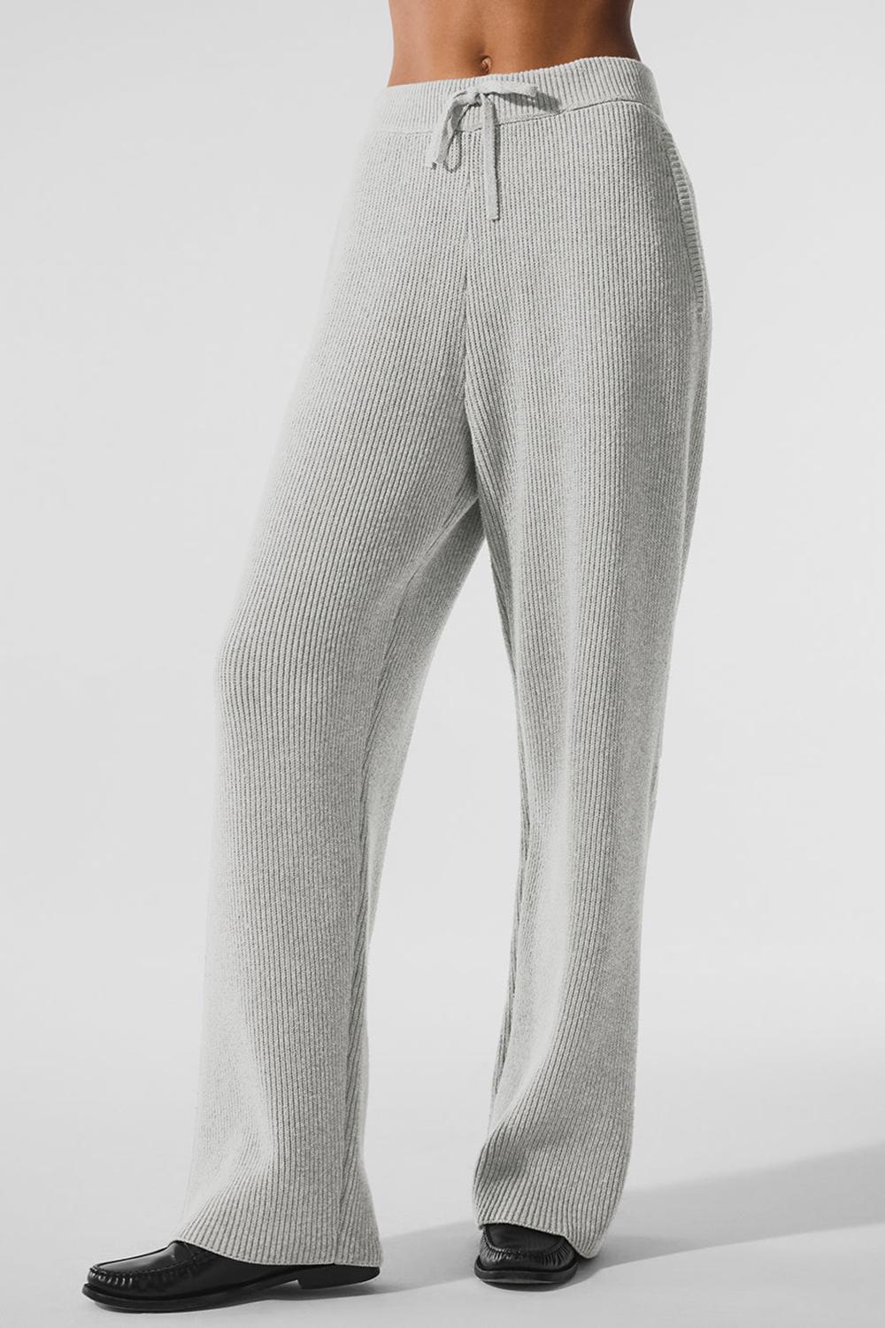 Alo Yoga Domain Rib Knit Naisten Collegehousut Harmaat | Suomi  6148-ECTPB