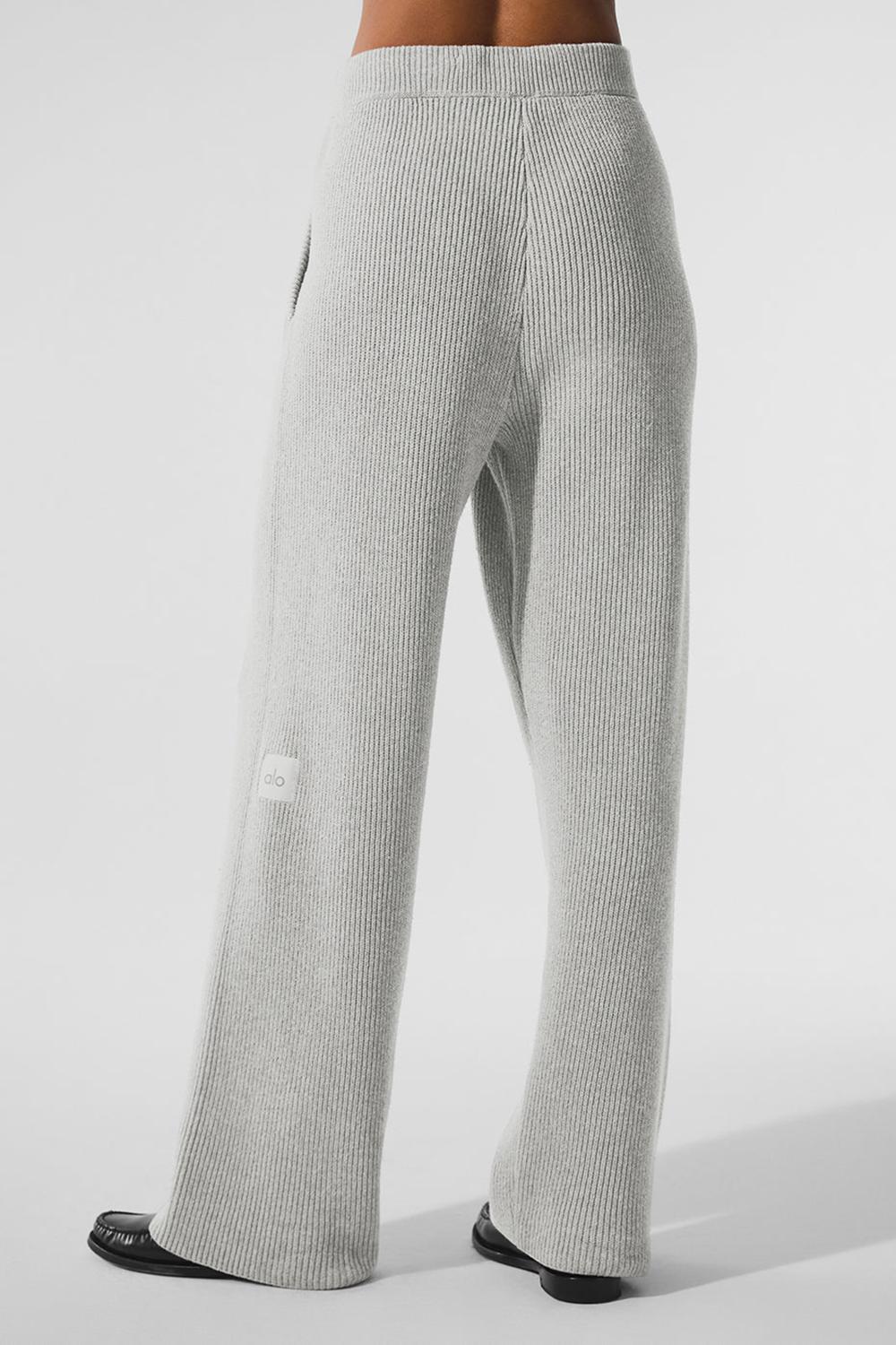 Alo Yoga Domain Rib Knit Naisten Collegehousut Harmaat | Suomi  6148-ECTPB