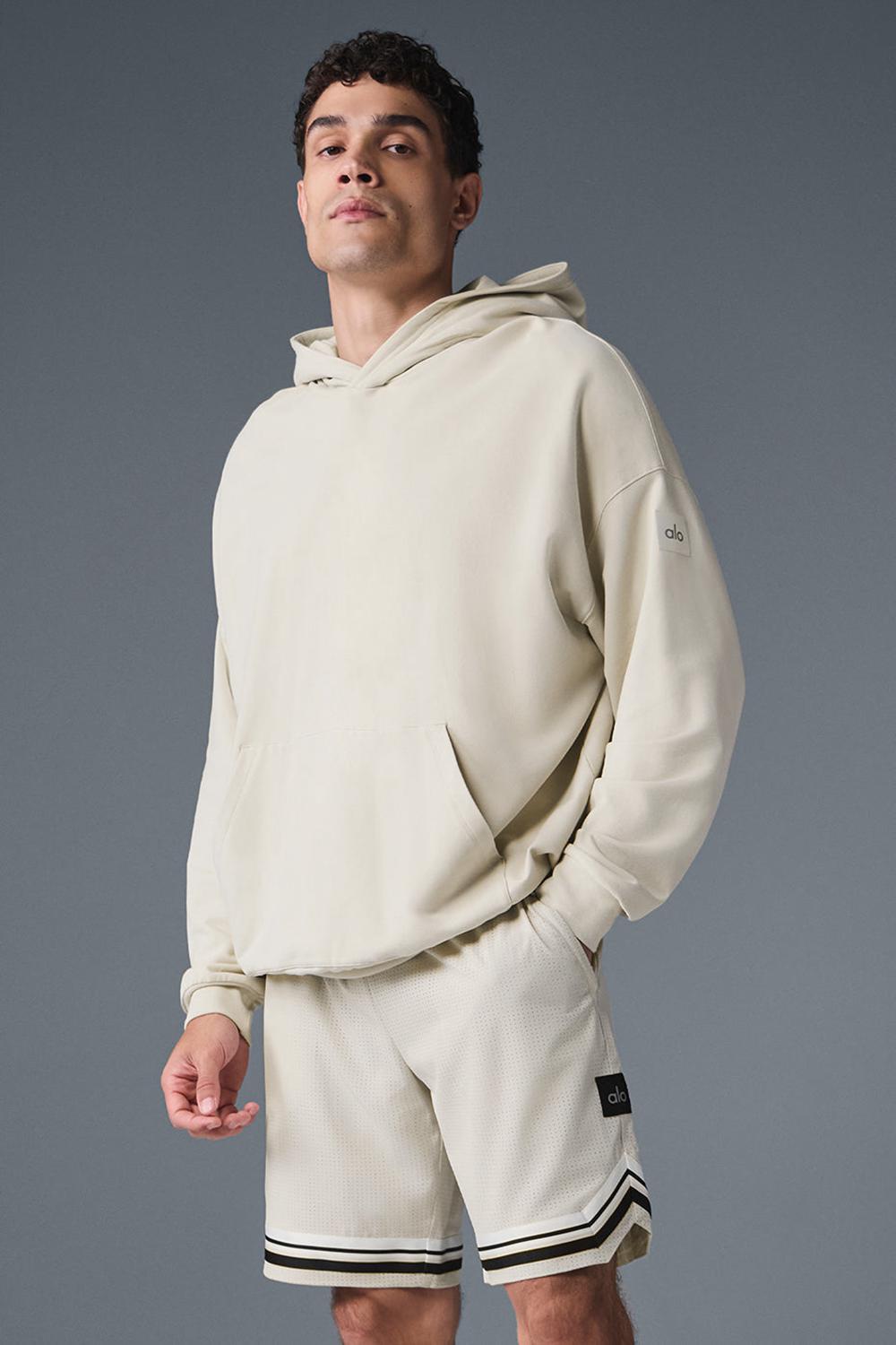 Alo Yoga Double Take Miesten Huppari Bone | Suomi  7039-UNRDK