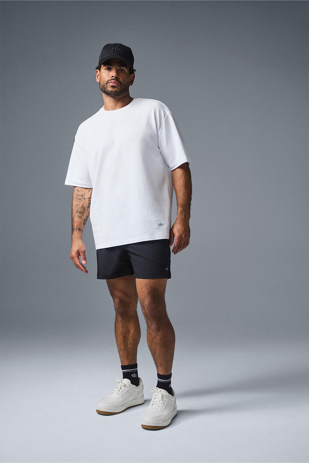 Alo Yoga Double Take Miesten Short Sleeve Valkoinen | Suomi  0316-ZLOUB
