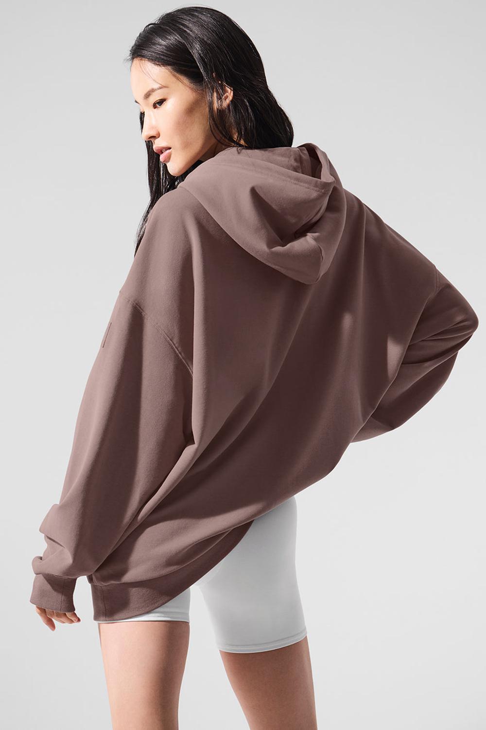 Alo Yoga Double Take Naisten Huppari Mushroom | Suomi  3627-ELMHY